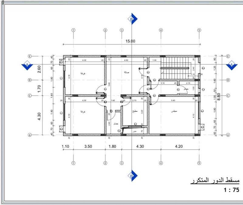 مبنى سكني تجاري — مخطط أو تصميم 3