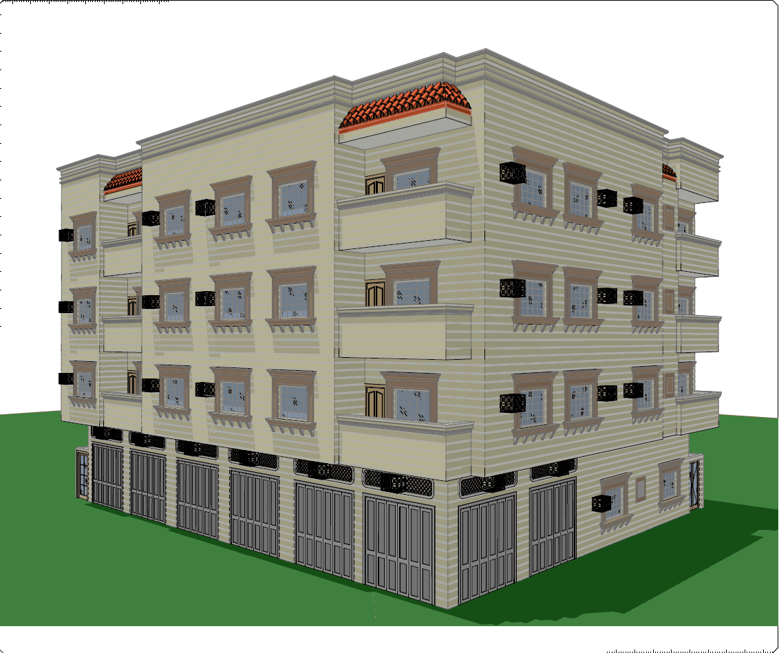 مبنى سكني تجاري — مخطط أو تصميم 1